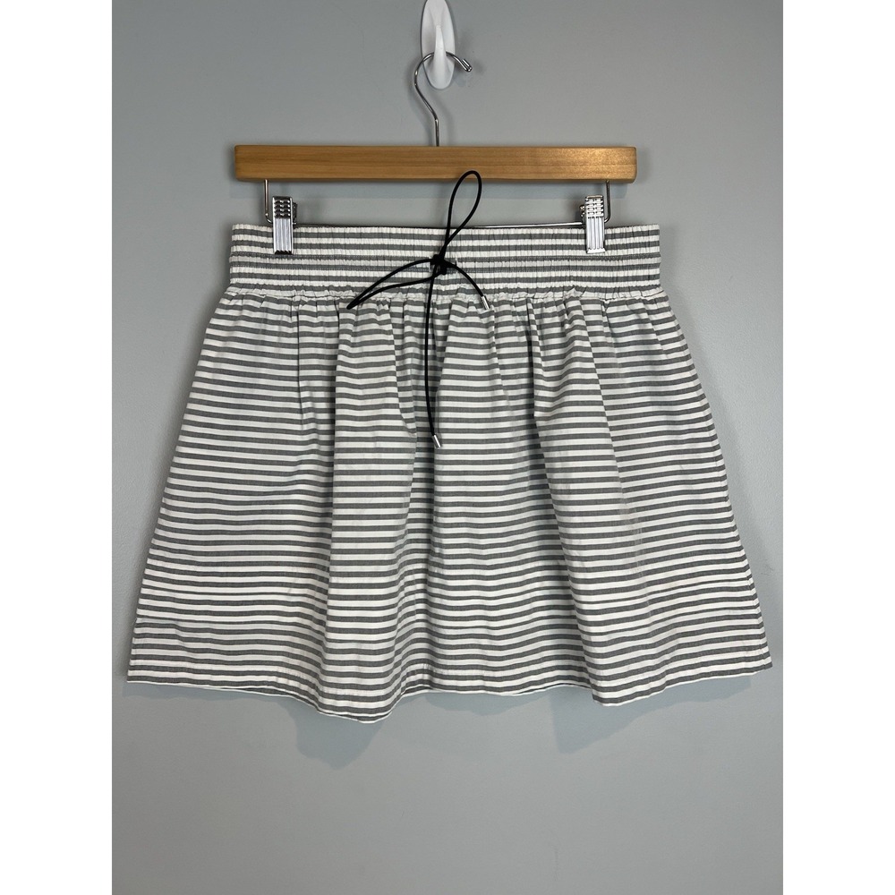 Kate Spade Saturday Skirt Womens Size Medium Gray White Stripe